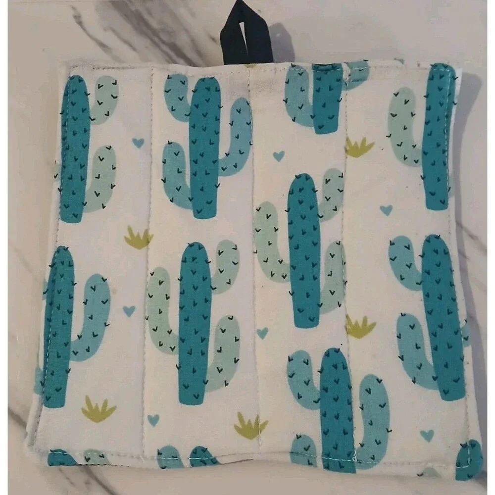Handmade Cactus Potholder Skillet Holder Set Boho Holiday Gift